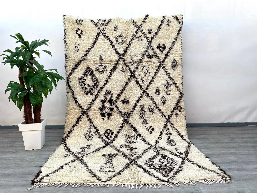 Tapis marocain Beni Ouarain - Tapis berbère personnalisé tout en laine