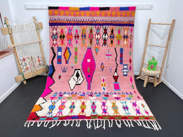 Tapis marocain artisanal 8,0 pi x 11,8 pi - Tapis berbère luxueux