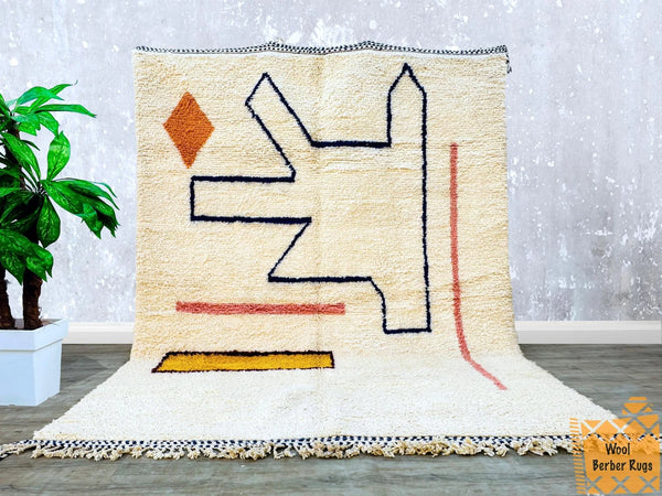 Tapis Beni Ourain 2,5 m x 3,3 m, tapis berbère marocain fait main